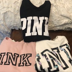 Pink sweatshirts